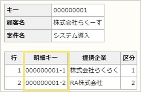 レコード閲覧画面