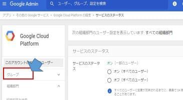 「グループ」をクリック