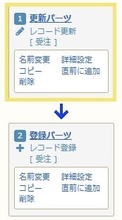 【更新レコード：自身のパーツより前のレコード更新パーツで更新されたレコード】